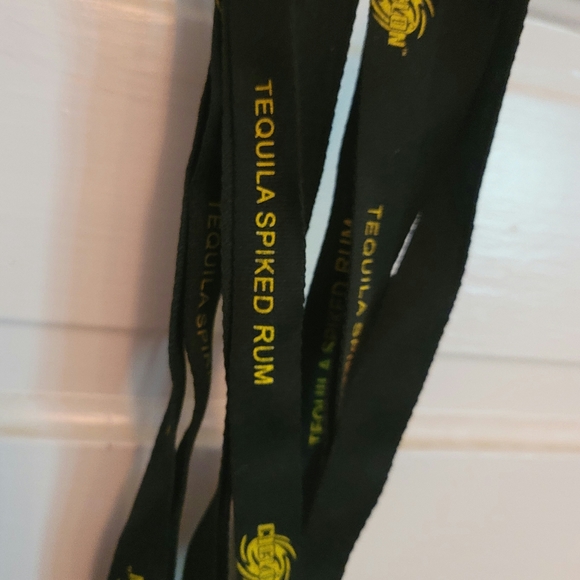 SET OF 5  " TEQUILA SPIKED RUM" BLACK & GOLD LANYARDS - Picture 3 of 5